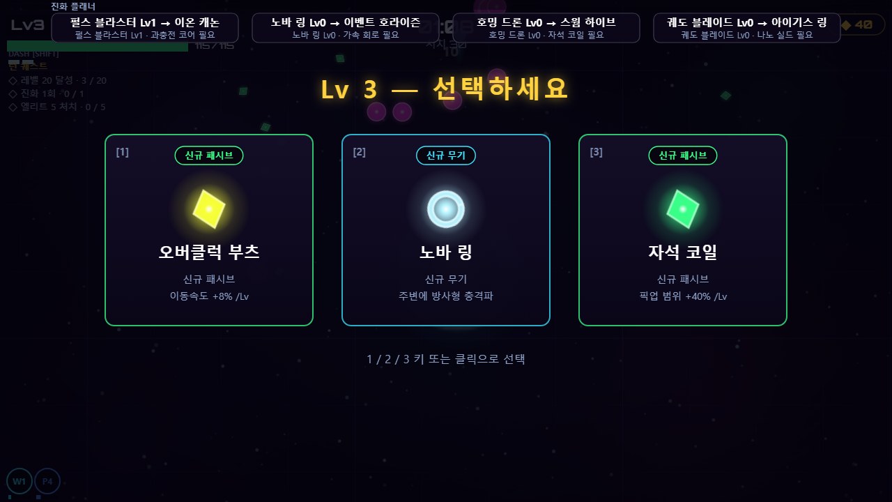 레벨업 화면