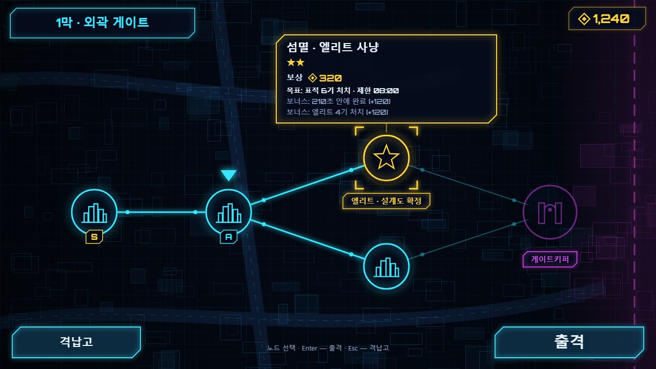 1막 지도 — 실제 게임